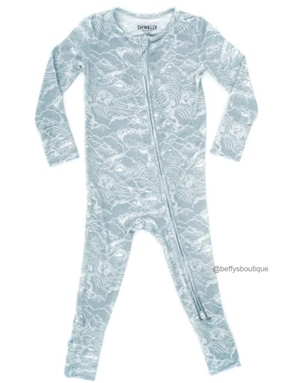Organic Bamboo Baby Romper Footie Jumpsuit with Zipper, Long Sleeve, Tagless